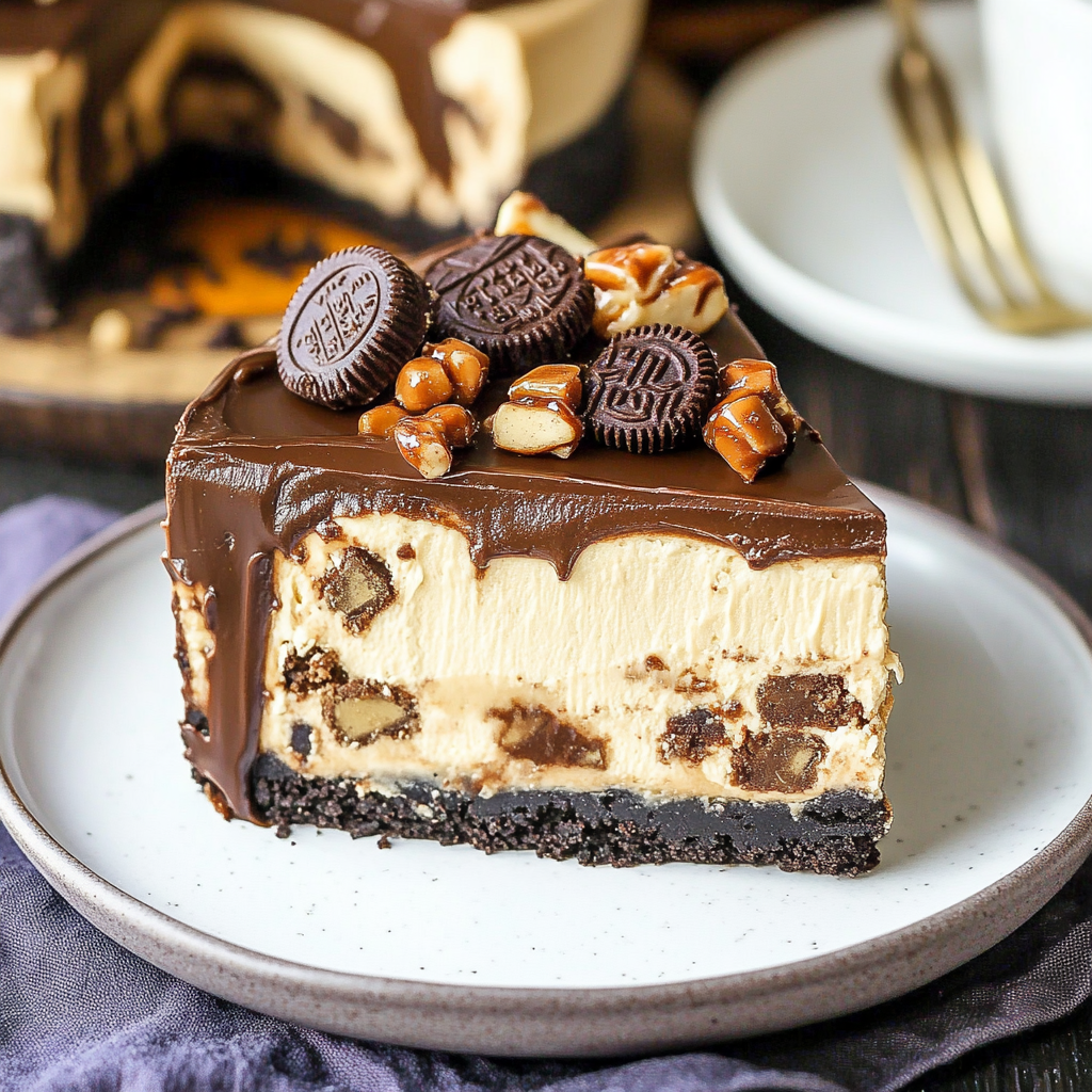 Oreo Peanut Butter Cup No-Bake Cheesecake 22 Oreo Peanut Butter Cup No-Bake Cheesecake