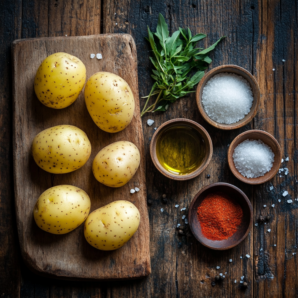 Oven-Baked Potato Wedges ingredients