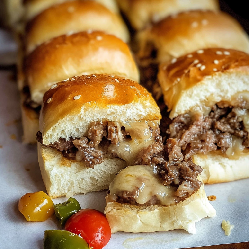 Philly Cheesesteak Sliders