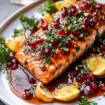 Pomegranate Glazed Salmon 1