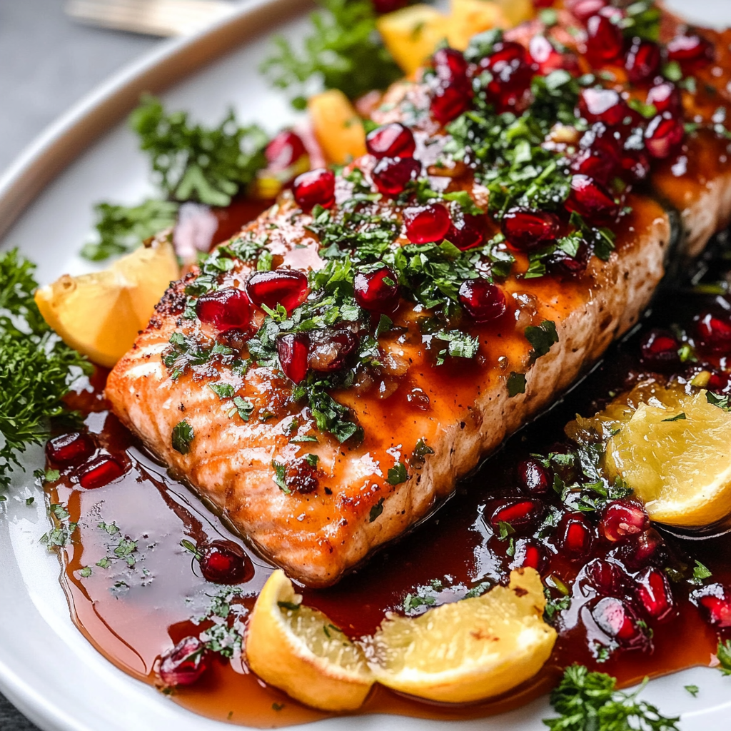 Pomegranate Glazed Salmon 1