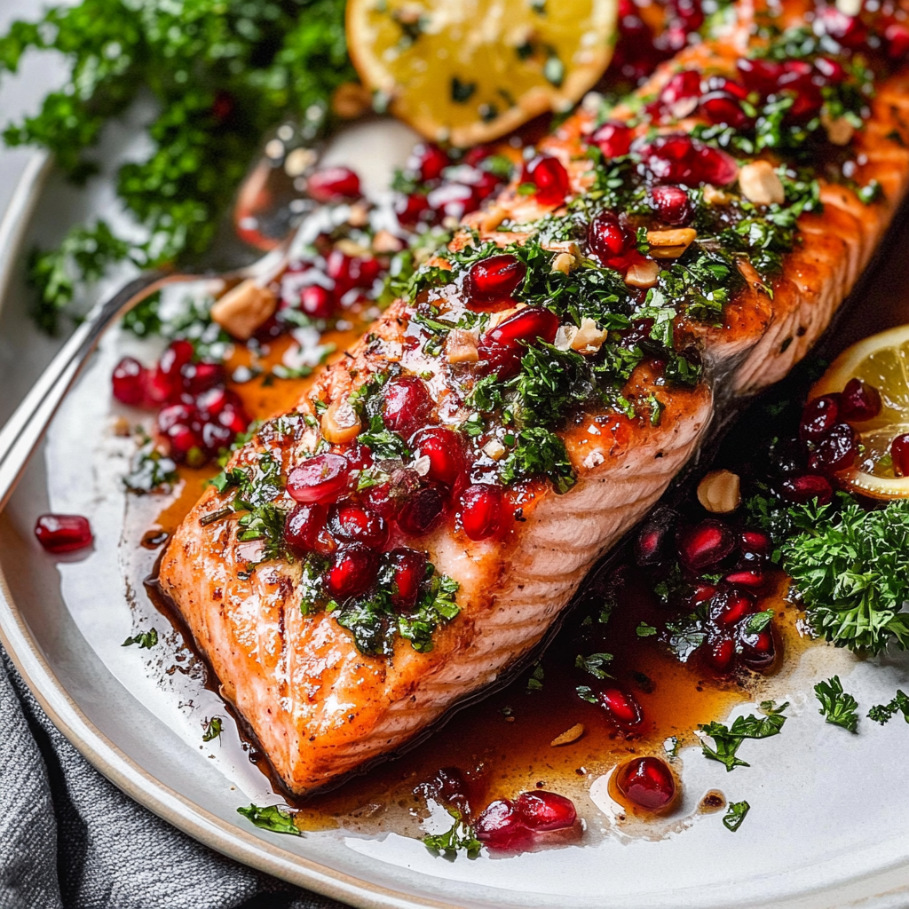 Pomegranate Glazed Salmon