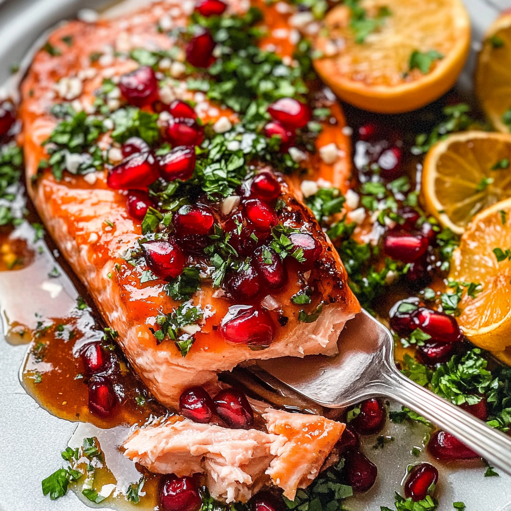 Pomegranate Glazed Salmon