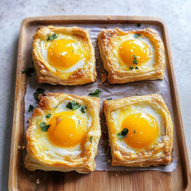 Puff Pastry Breakfast Egg Tarts 1