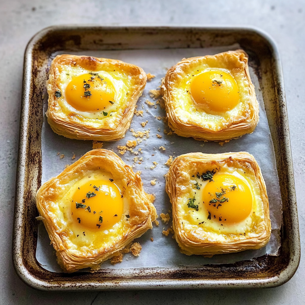Puff Pastry Breakfast Egg Tarts
