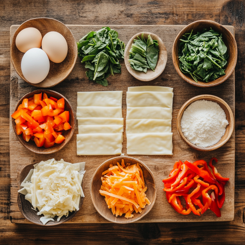 Puff Pastry Breakfast Egg Tarts ingredients
