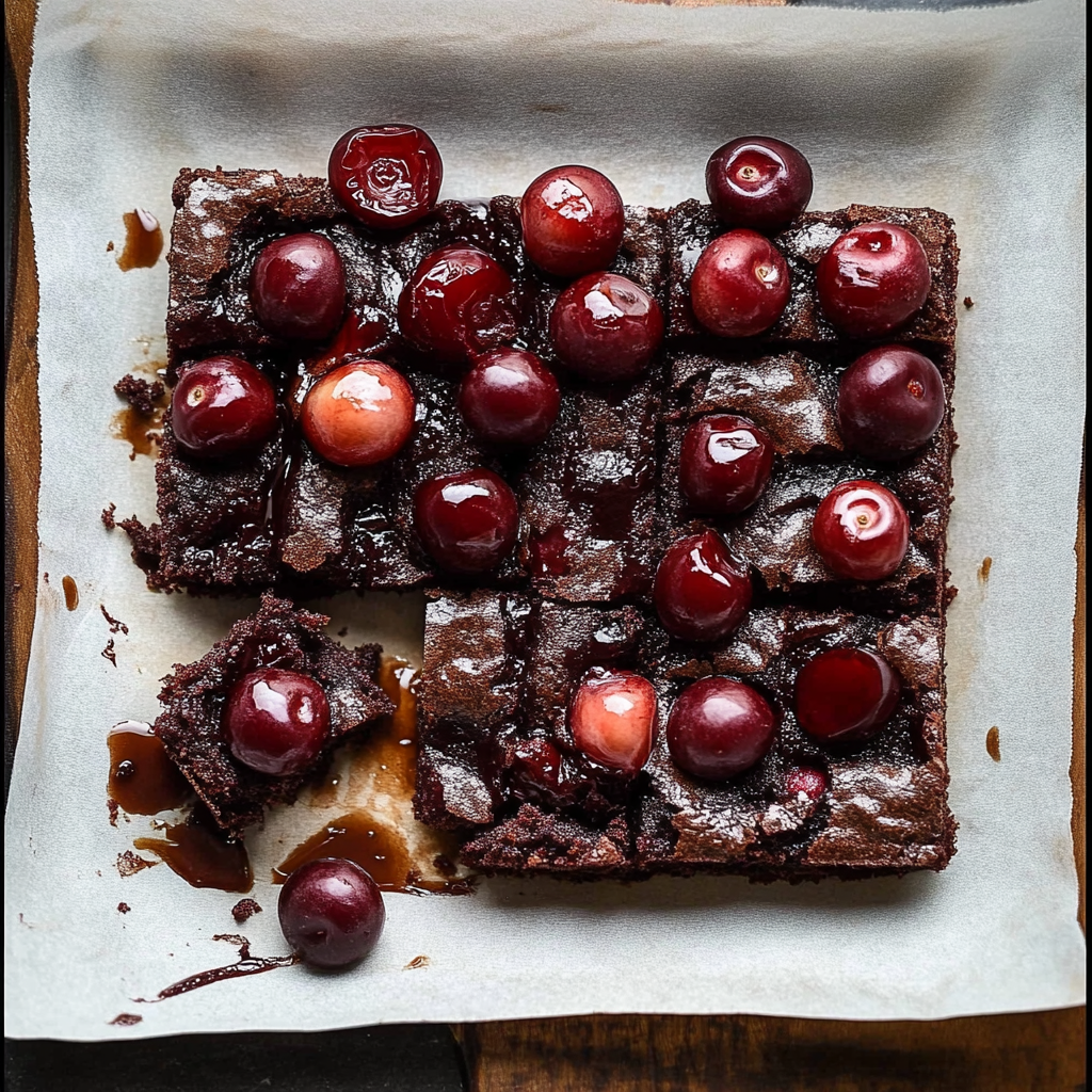Roasted Cherry Brownies 1