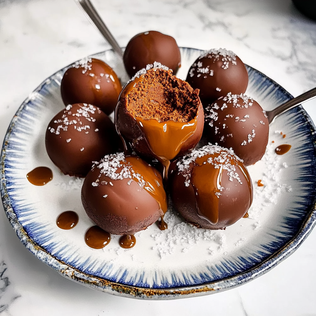 Salted Caramel Brownie Truffles 1