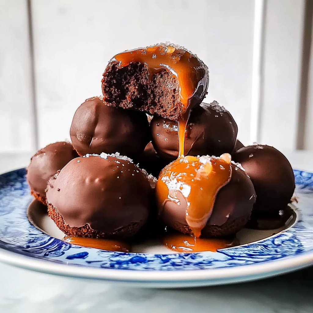 Salted Caramel Brownie Truffles 22 Salted Caramel Brownie Truffles