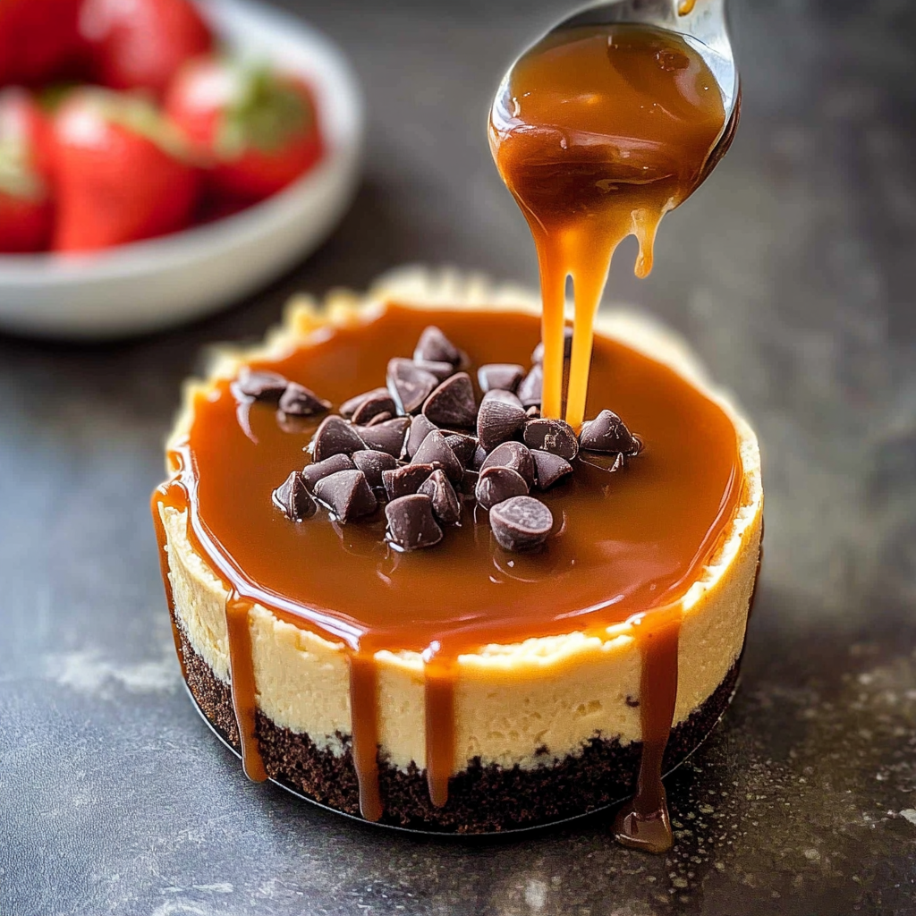 Salted Caramel Chocolate Chip Cheesecake 1