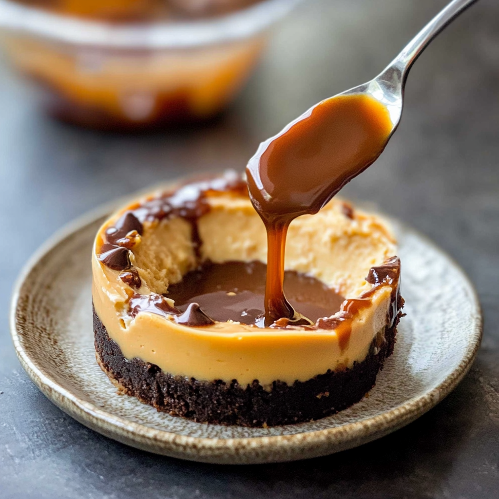 Salted Caramel Chocolate Chip Cheesecake