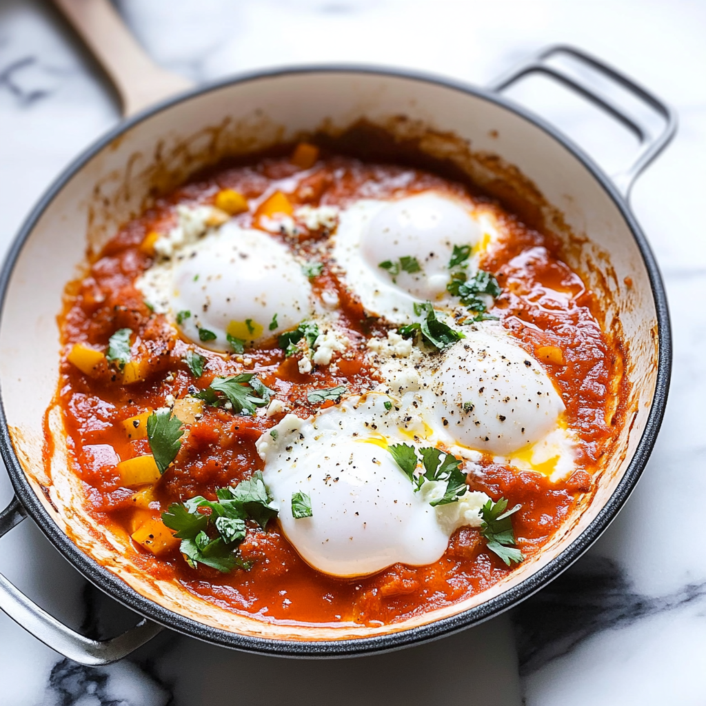 Shakshuka (Poached Eggs in Spicy Tomato Sauce)