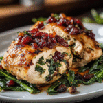 Spinach Cranberry Stuffed Chicken 1