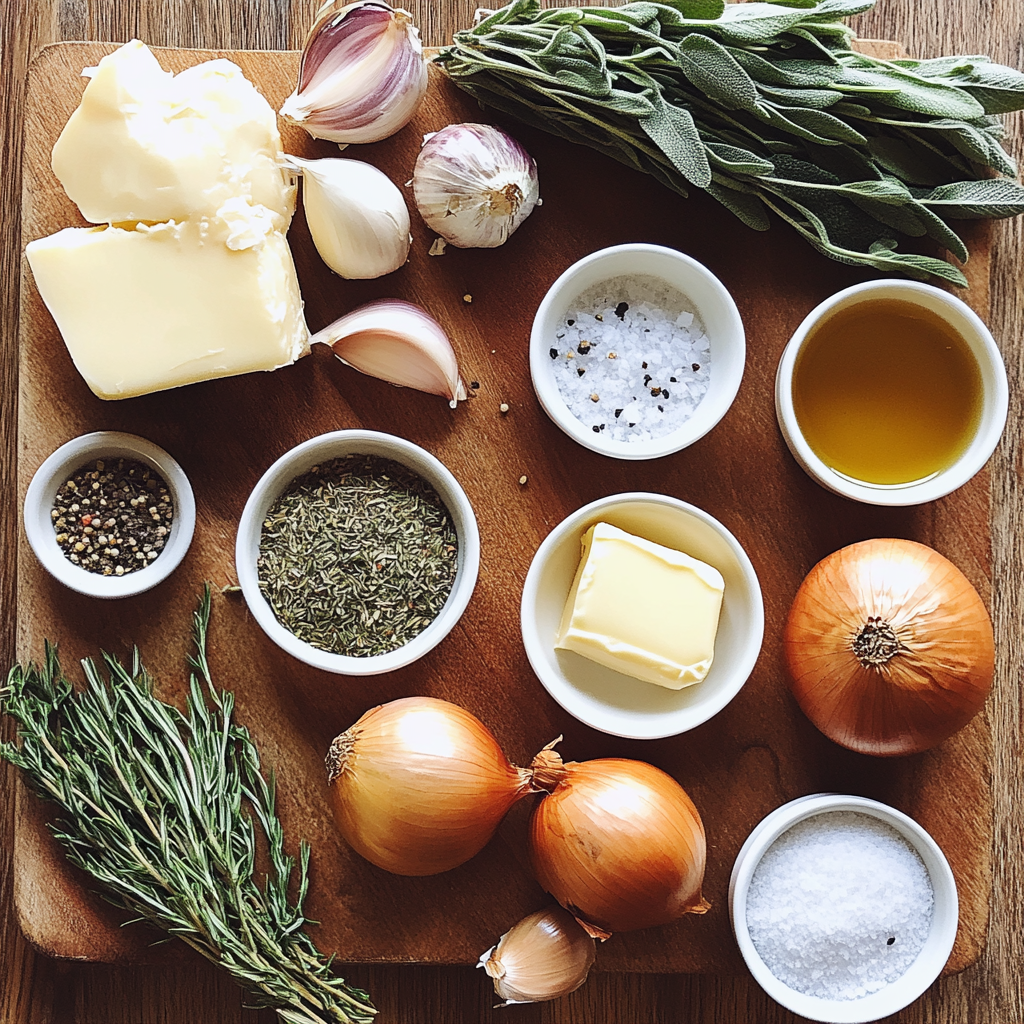 Thanksgiving Herb Butter Roast Turkey ingredients