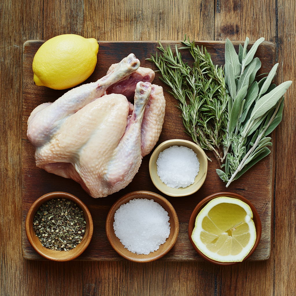 Thanksgiving Spatchcock Turkey ingredients
