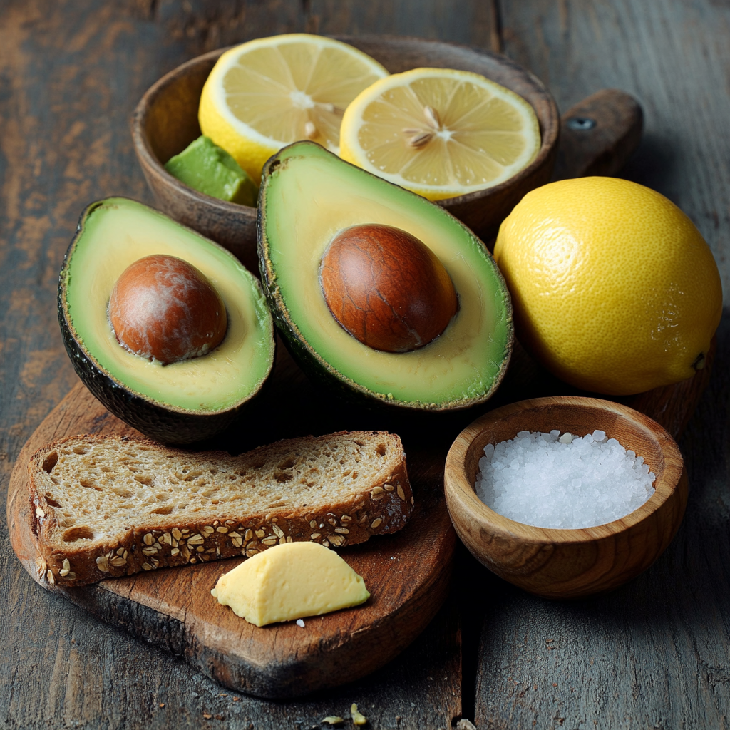 Avocado Toast with Lemon & Egg ingredients
