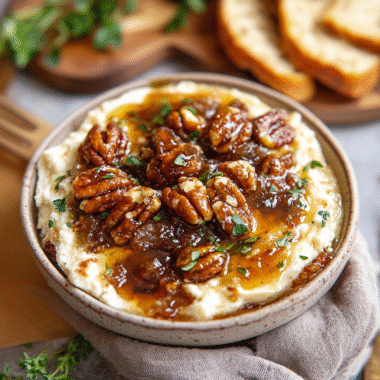 Baked Feta Dip with Fig Jam and Pecans 1