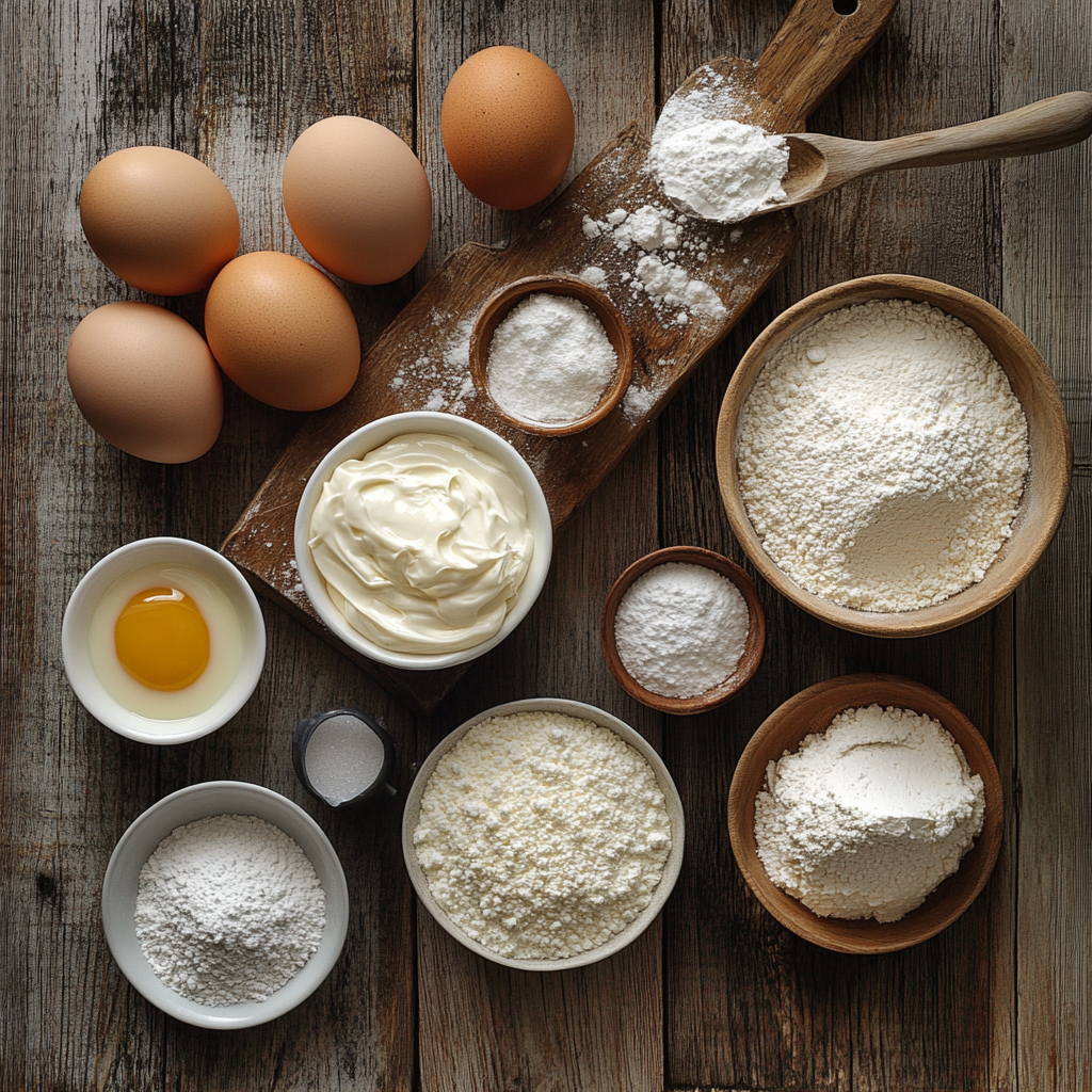 Basque Cheesecake ingredients