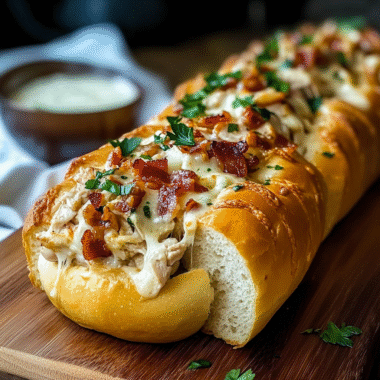 Chicken Bacon Ranch Stuffed Bread Recipe 1