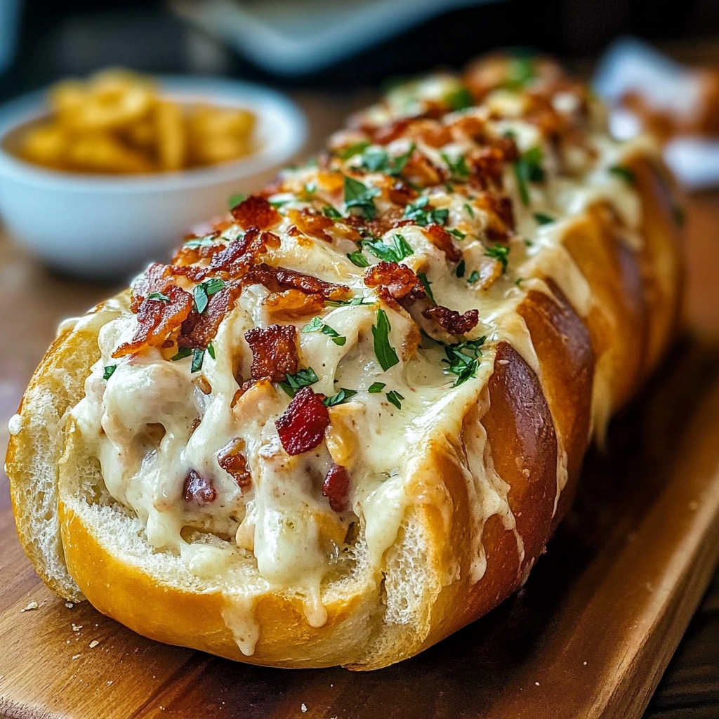 Chicken Bacon Ranch Stuffed Bread Recipe