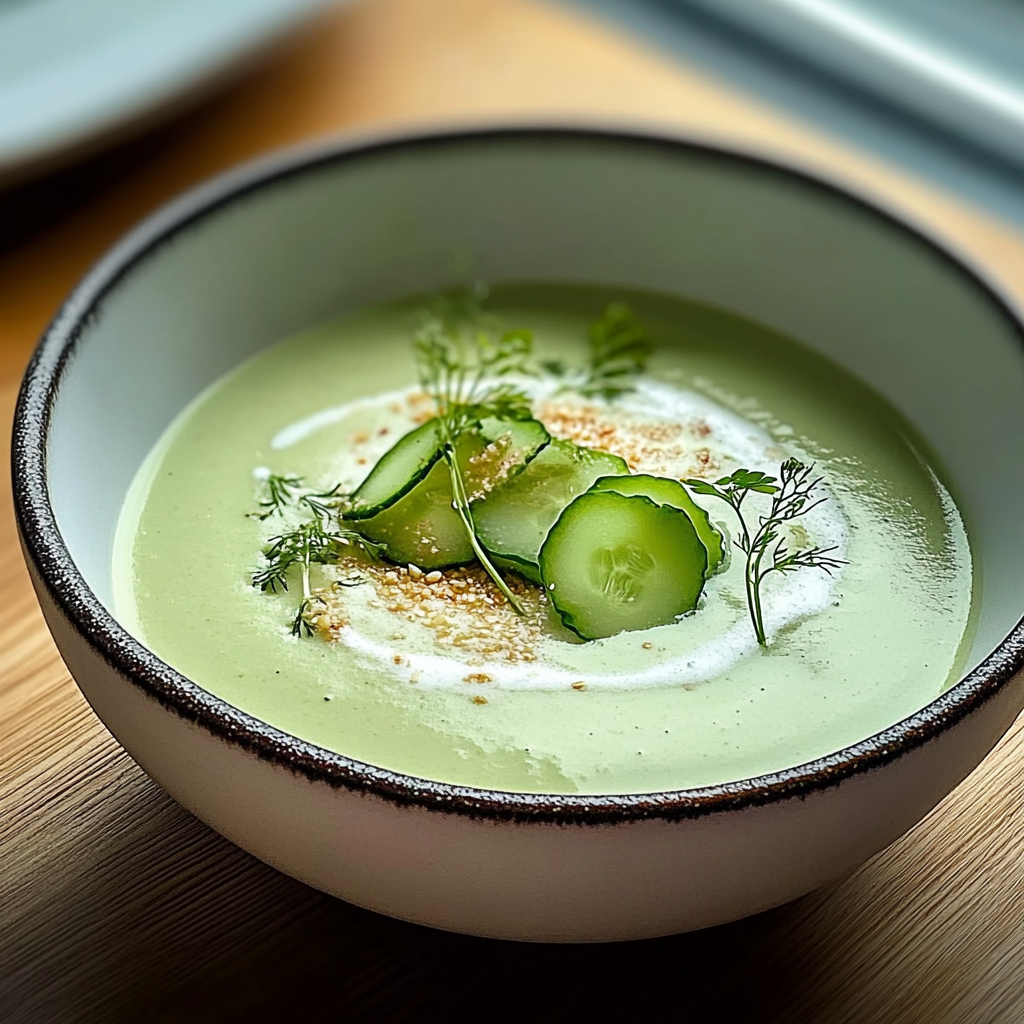Chilled Miso Cucumber Soup 1