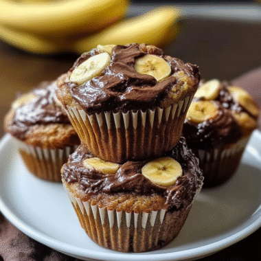 Christmas Banana Nutella Muffins 1