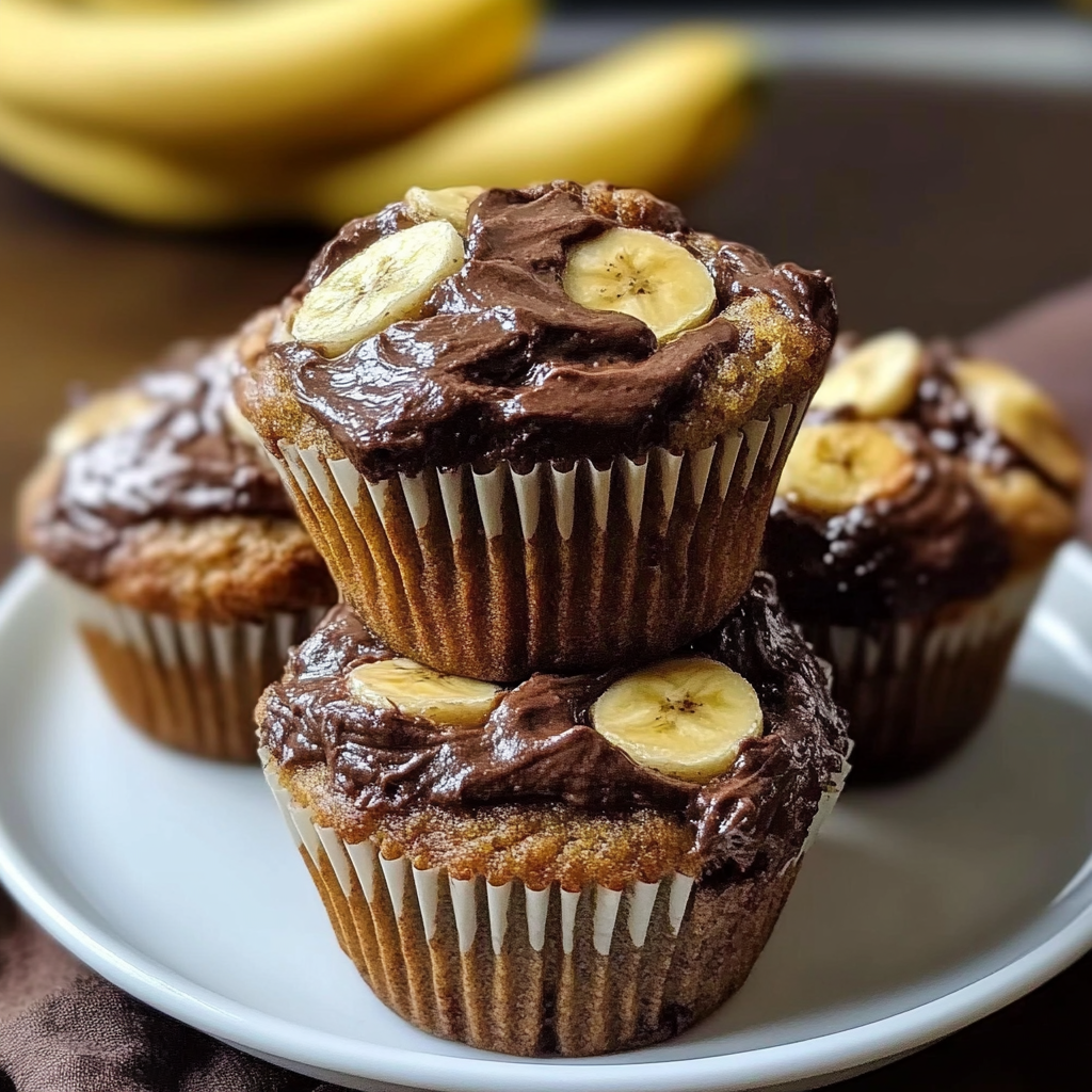 Christmas Banana Nutella Muffins 1