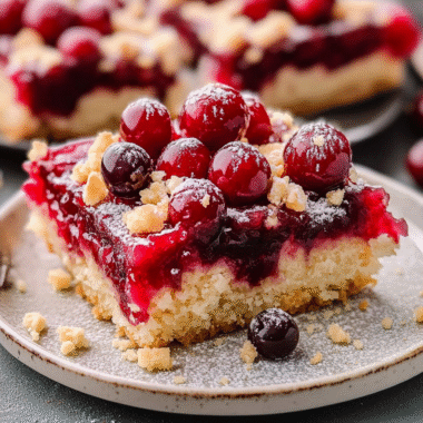 Christmas Cherry Bars Dessert 1