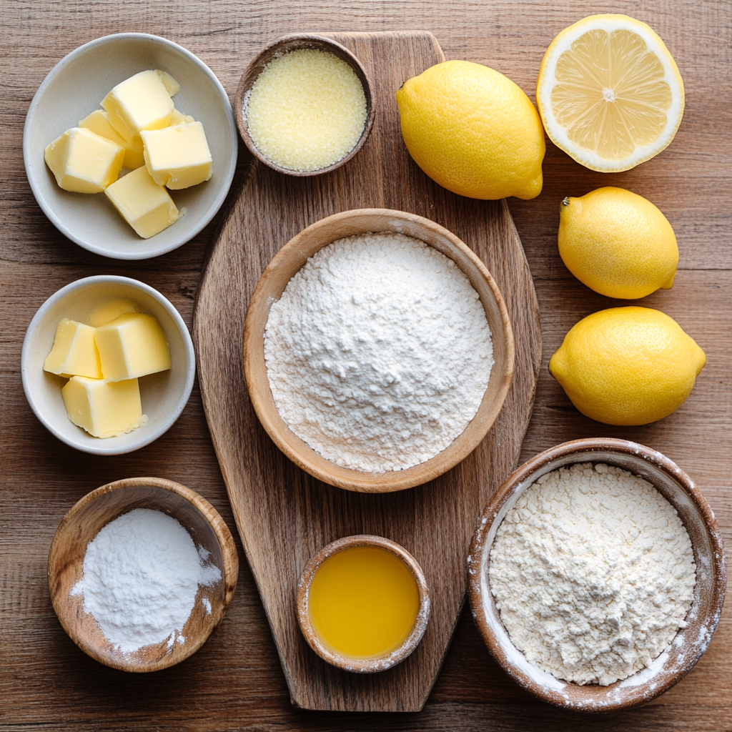 Christmas Chewy Lemon Crinkle Cookies ingredients