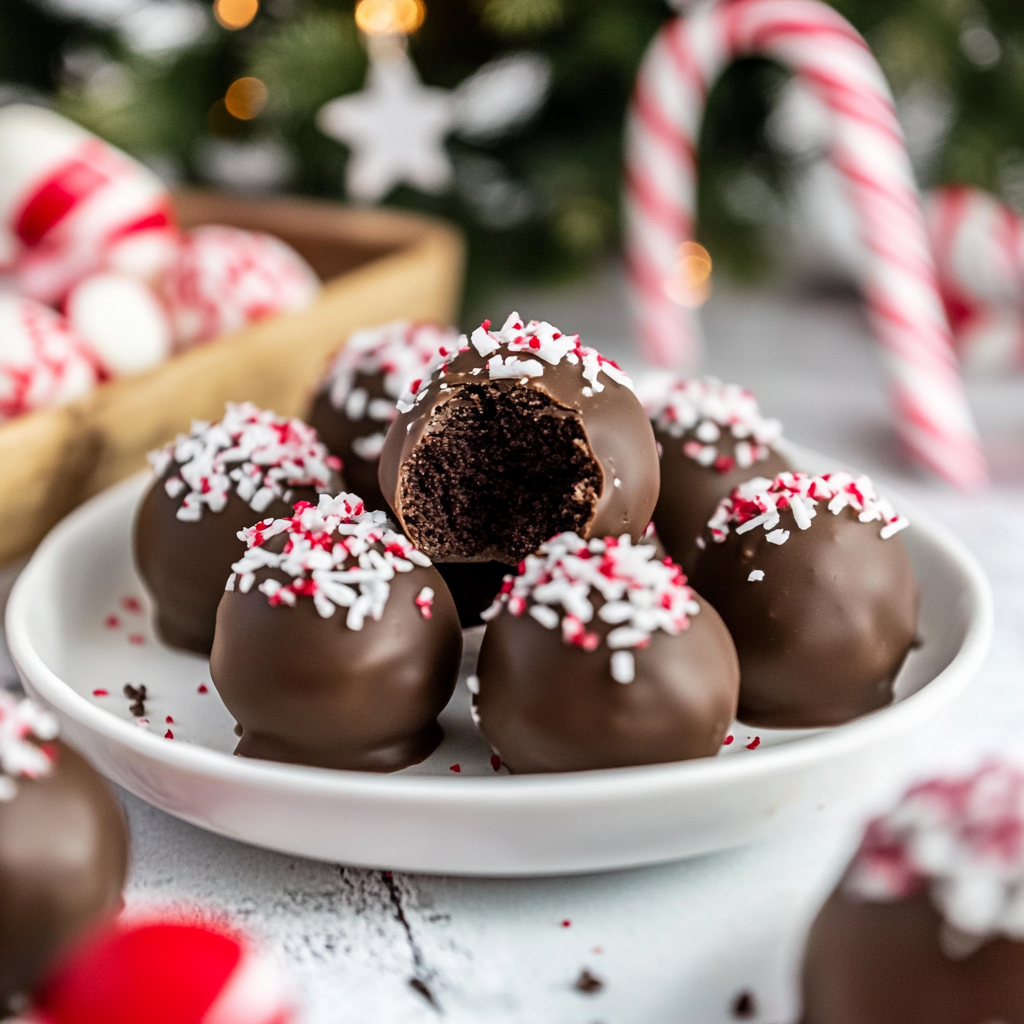 Christmas Peppermint Oreo Truffles