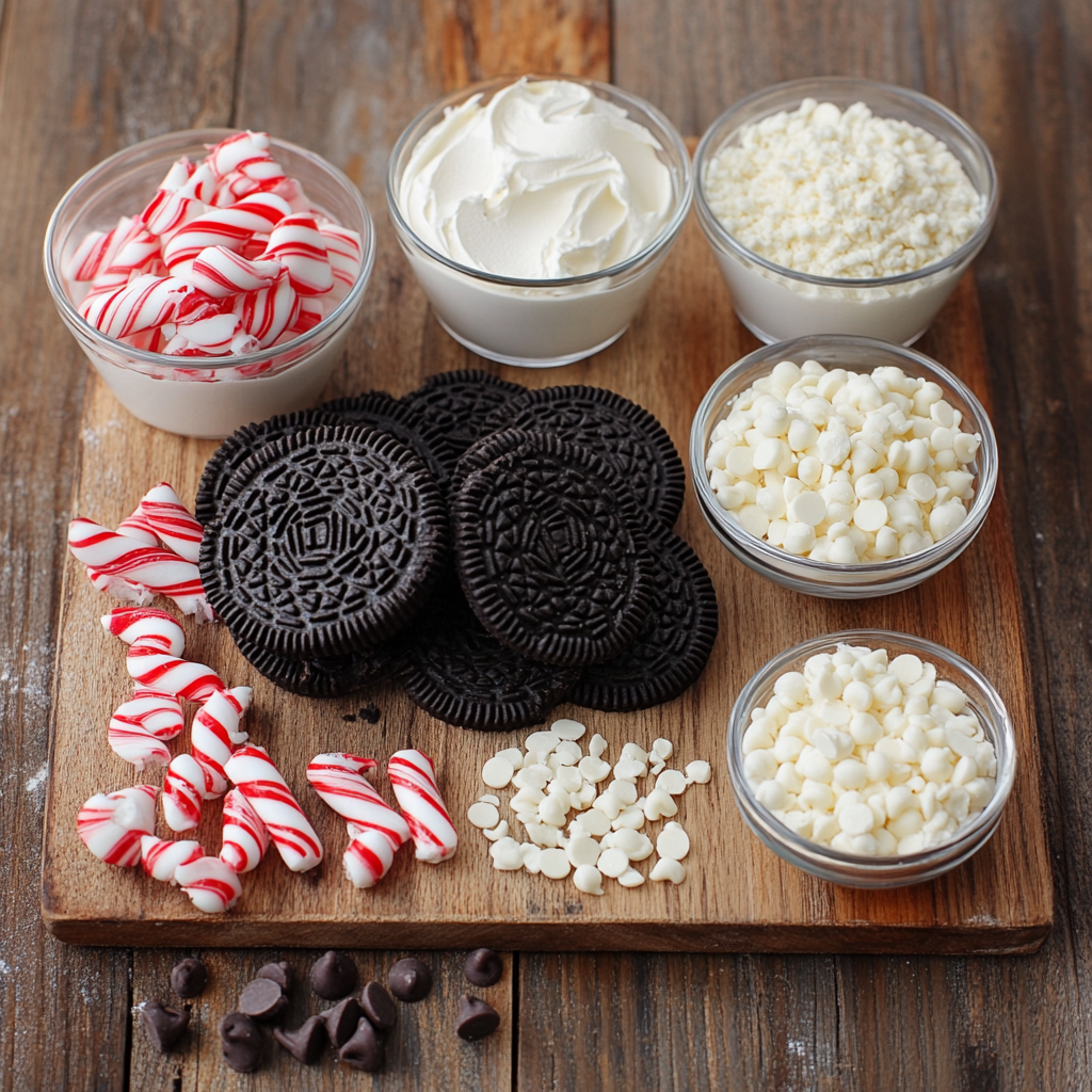 Christmas Peppermint Oreo Truffles ingredients