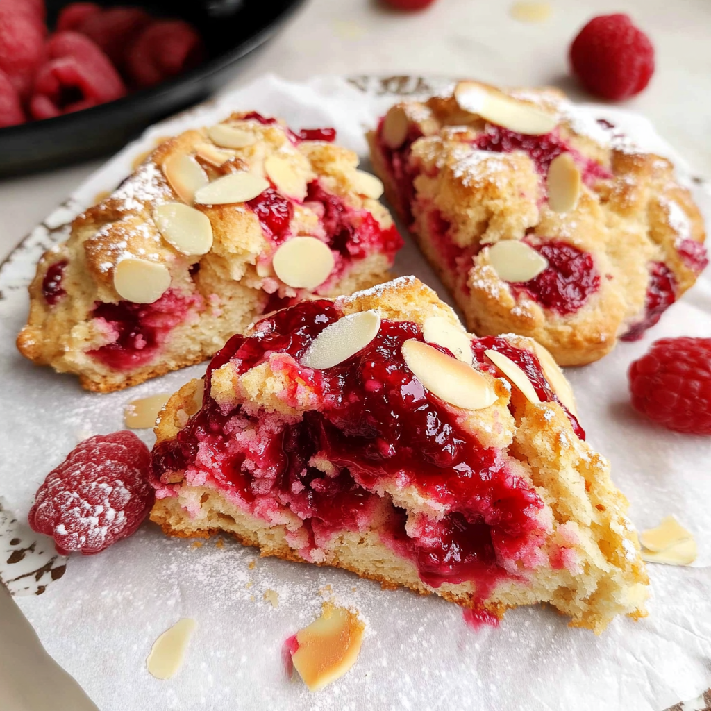 Christmas Raspberry Almond Scones 1