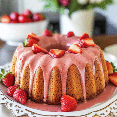 Christmas Strawberry Pound Cake 1
