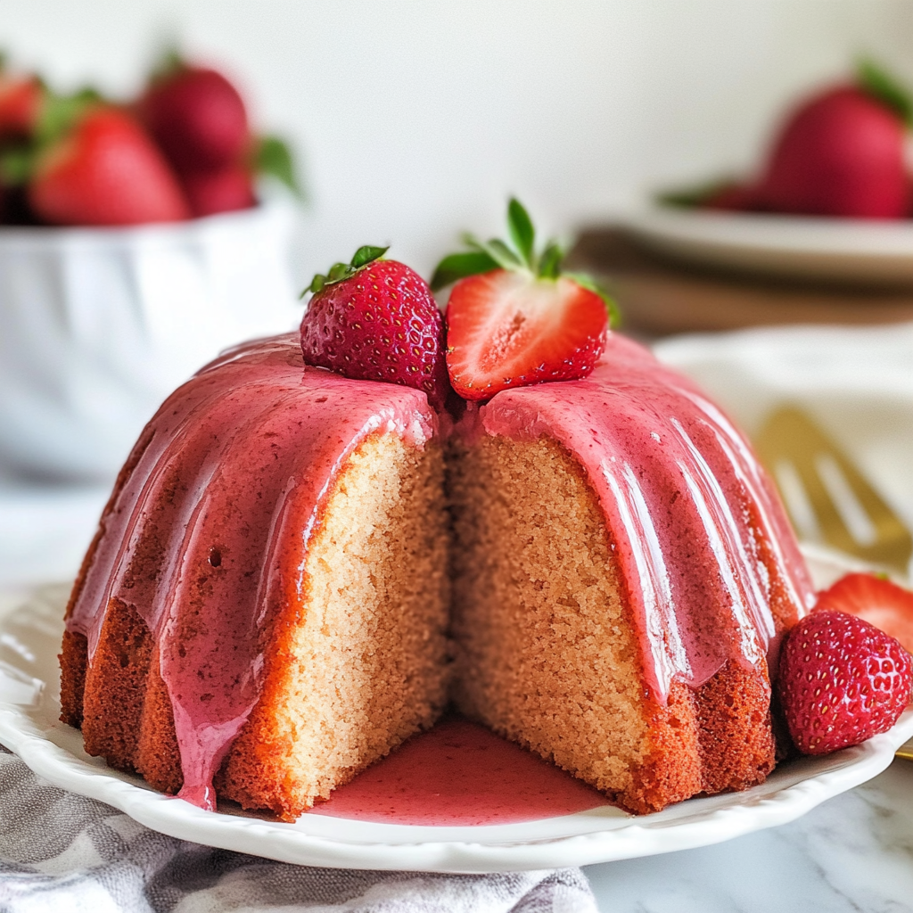 Christmas Strawberry Pound Cake