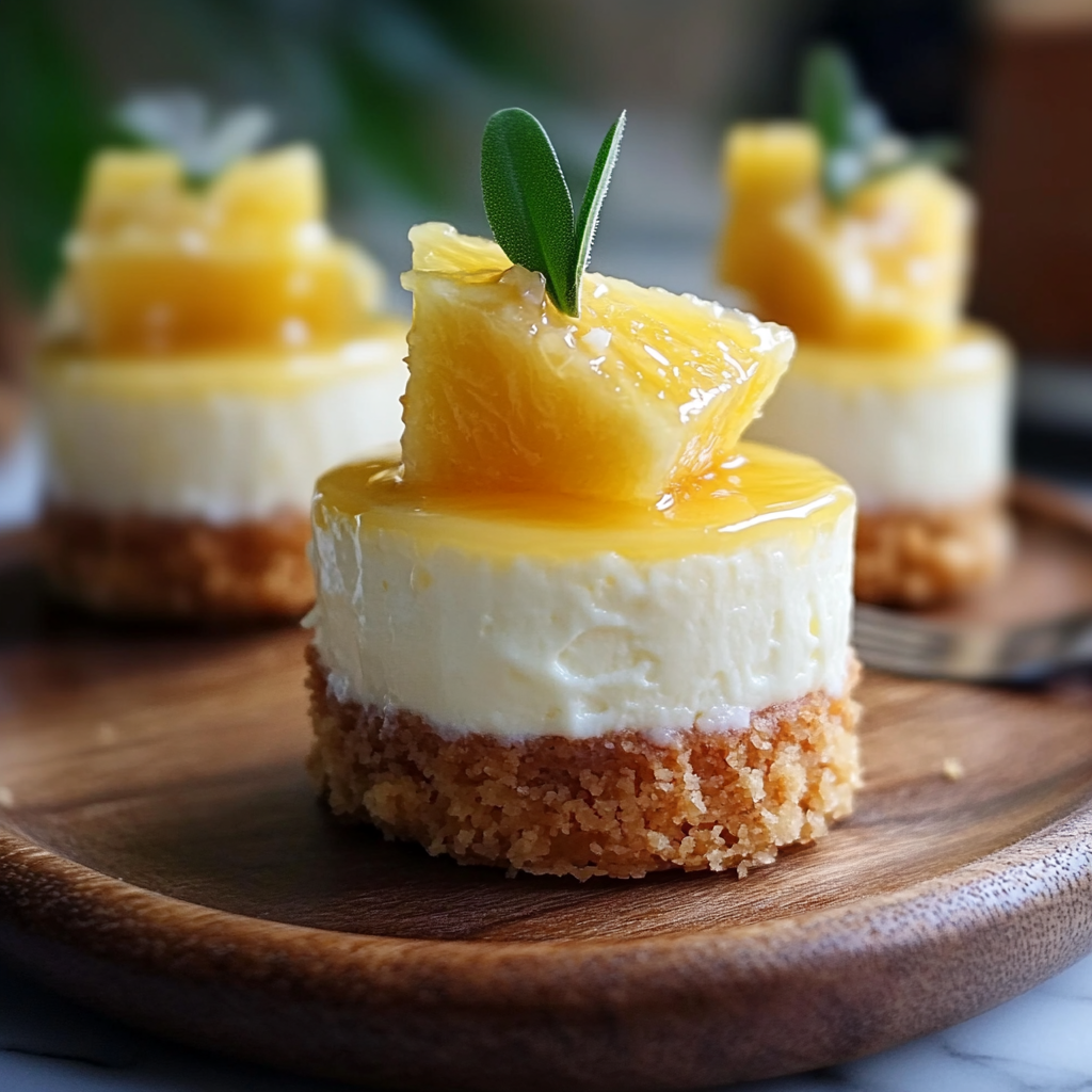 Christmas Tropical Pineapple Mini Cheesecakes 1 1