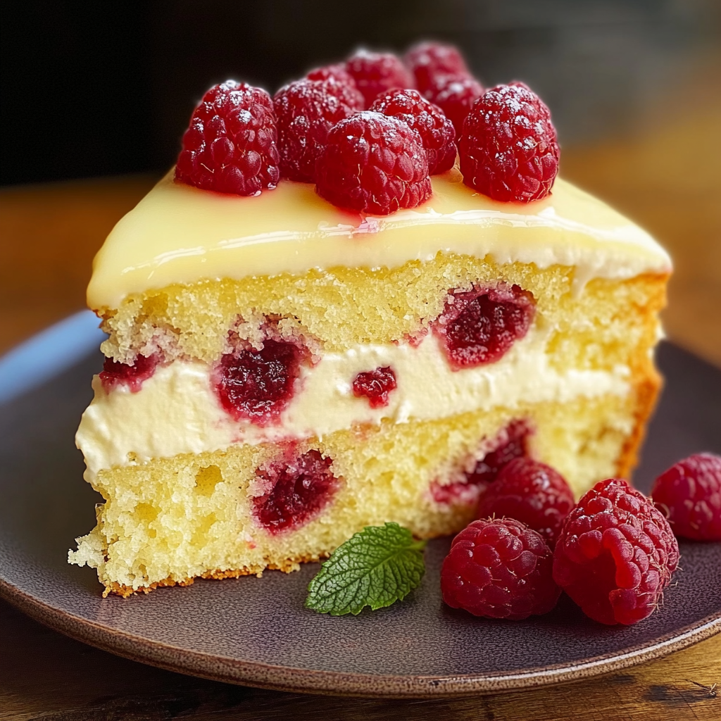Christmas Zesty Raspberry Lemon Cake 1