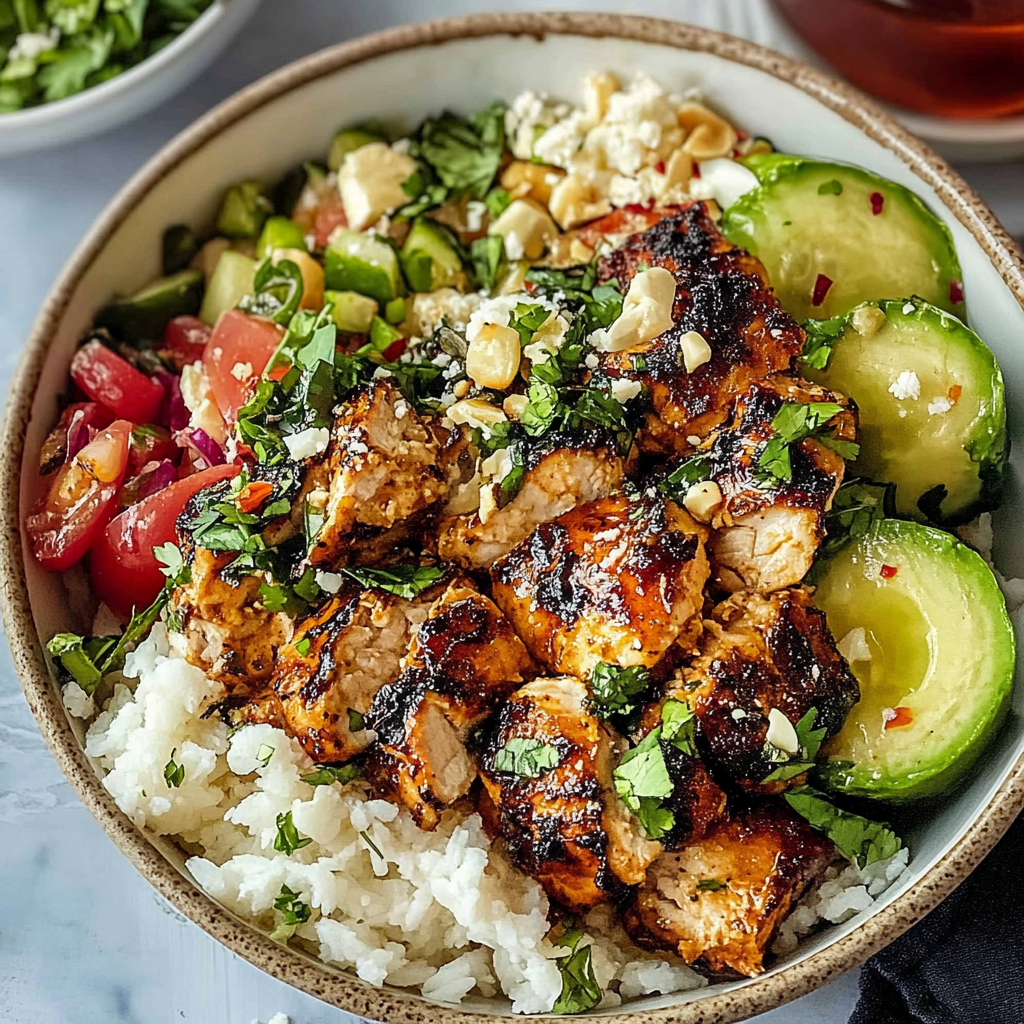 Copycat Cava Honey Harissa Chicken Bowls