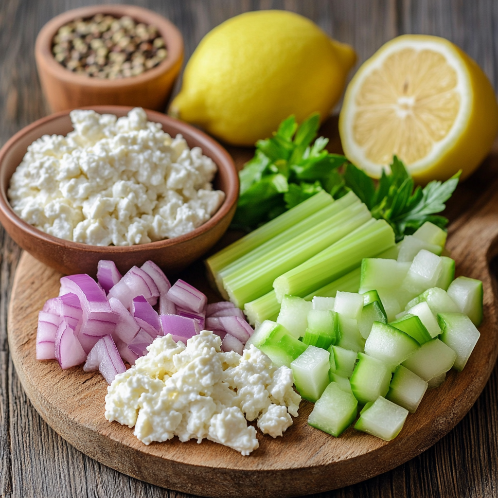 Cottage Cheese Tuna Salad ingredients