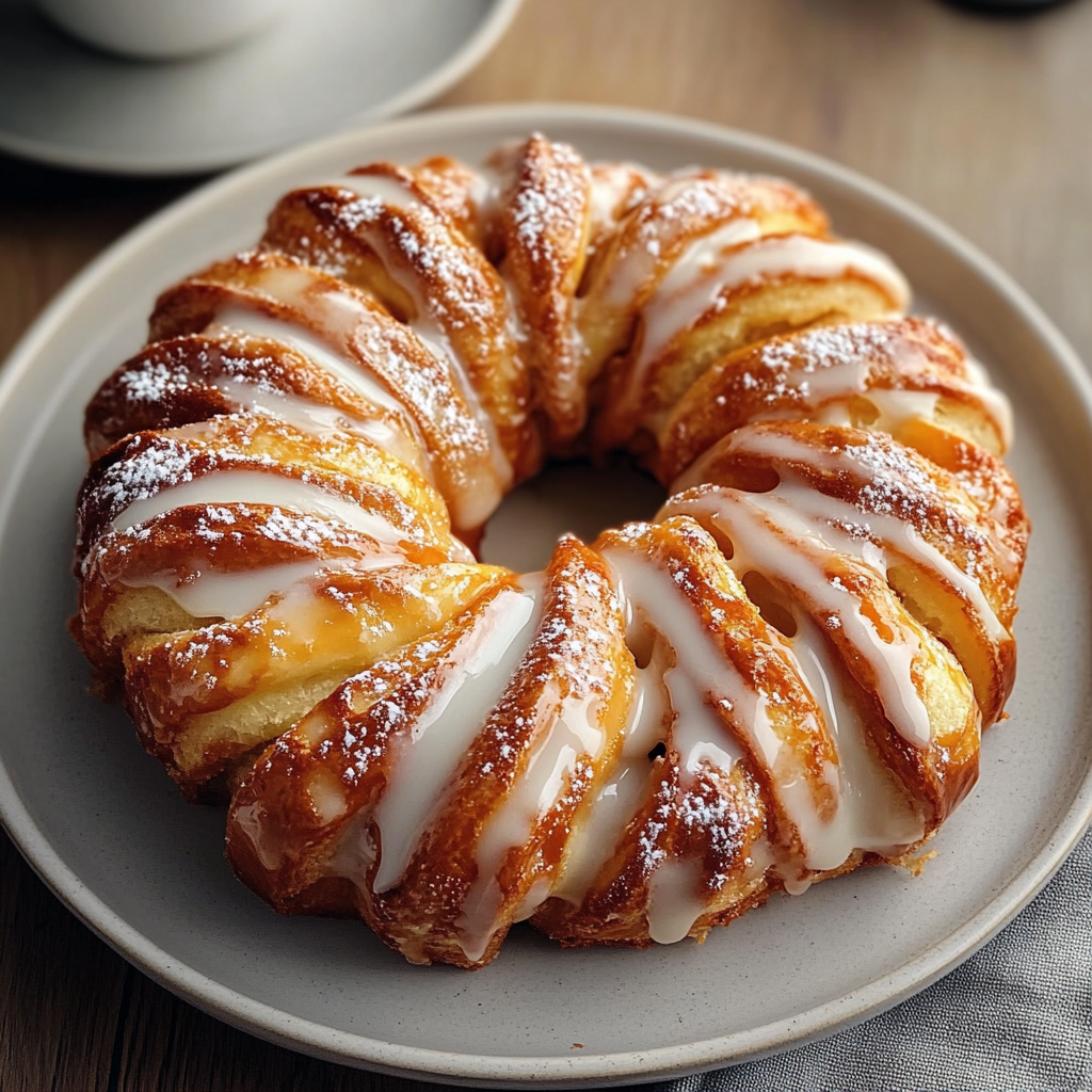 Cozy Apple Kringle with Vanilla Glaze