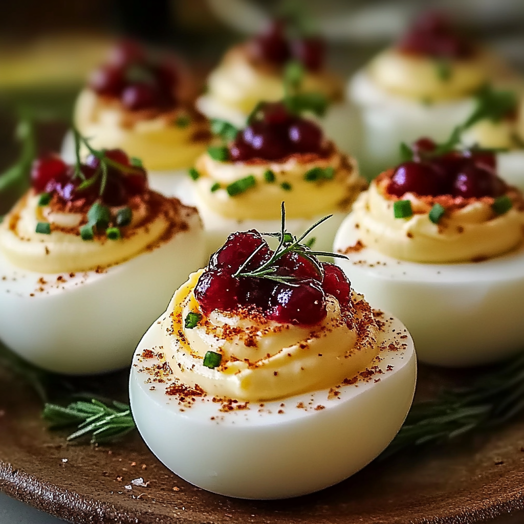 Cranberry Deviled Eggs 1