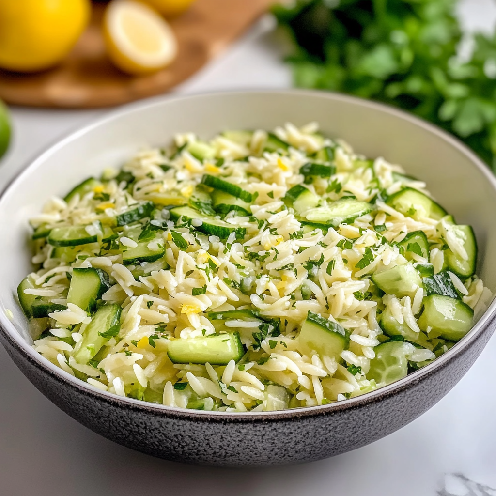 Cucumber Lemon Orzo Salad