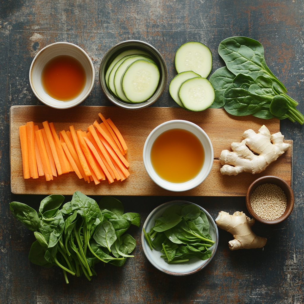 Ginger Miso Vegetable Soup ingredients