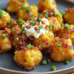 Holiday Loaded Smashed Tater Tots 1
