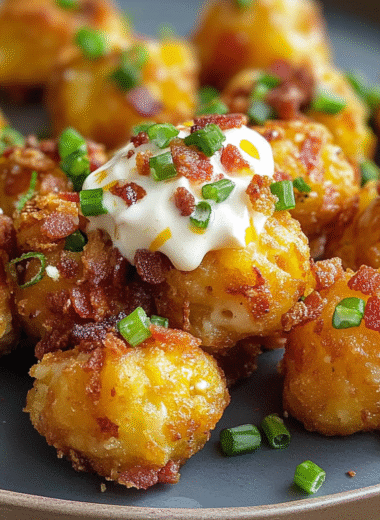 Holiday Loaded Smashed Tater Tots 1