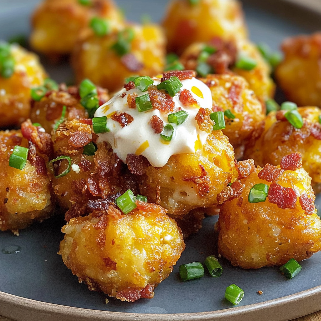 Holiday Loaded Smashed Tater Tots 1