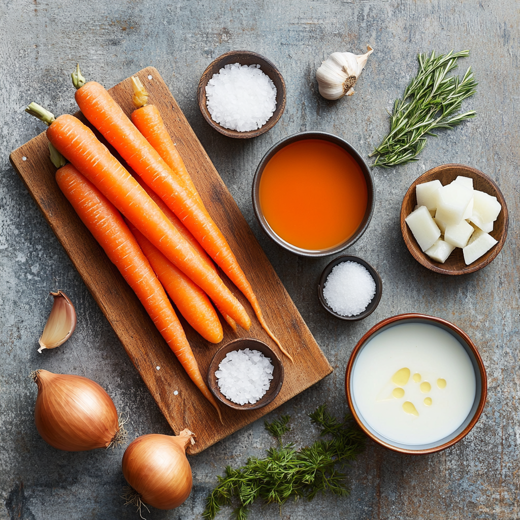 Holiday Roasted Carrot Soup ingredients