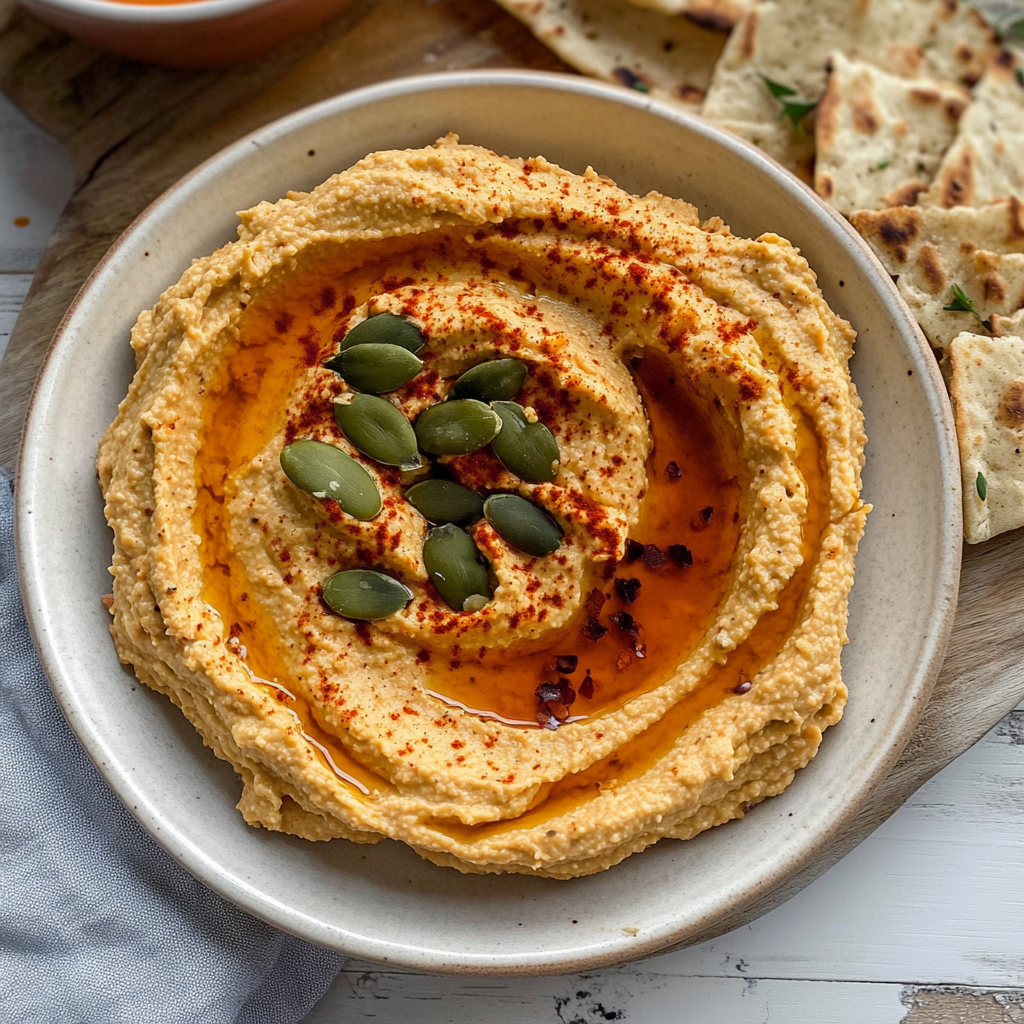 Maple Chipotle Pumpkin Hummus