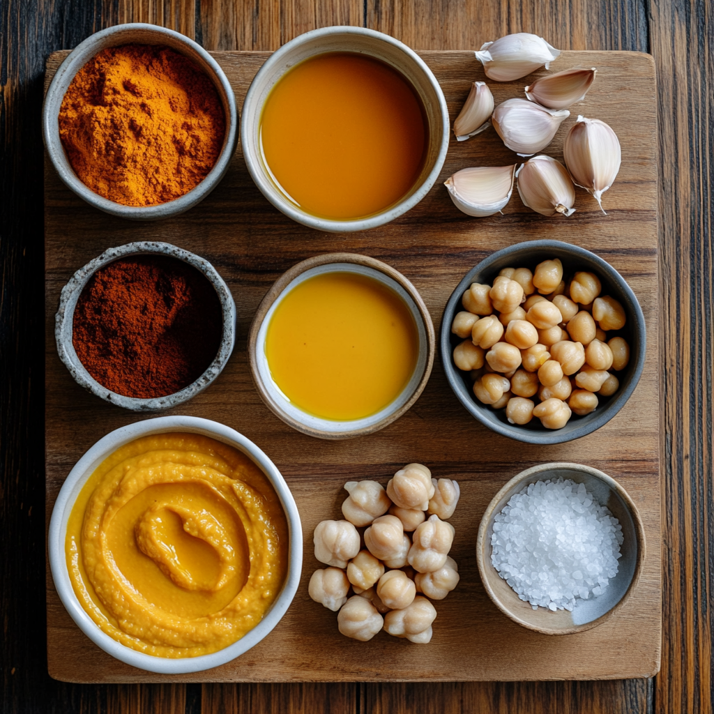 Maple Chipotle Pumpkin Hummus ingredients