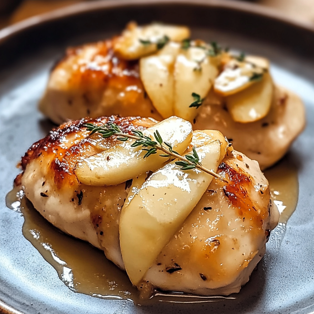 Maple Glazed Apple and Brie Stuffed Chicken Delight