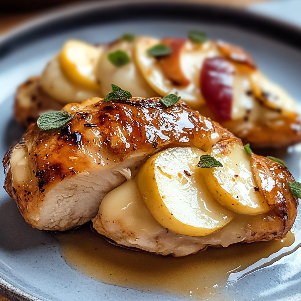 Maple Glazed Apple and Brie Stuffed Chicken Delight